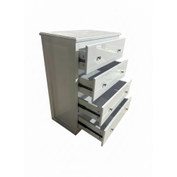 Bubbas Zeelo 4 Drawer Dresser, White