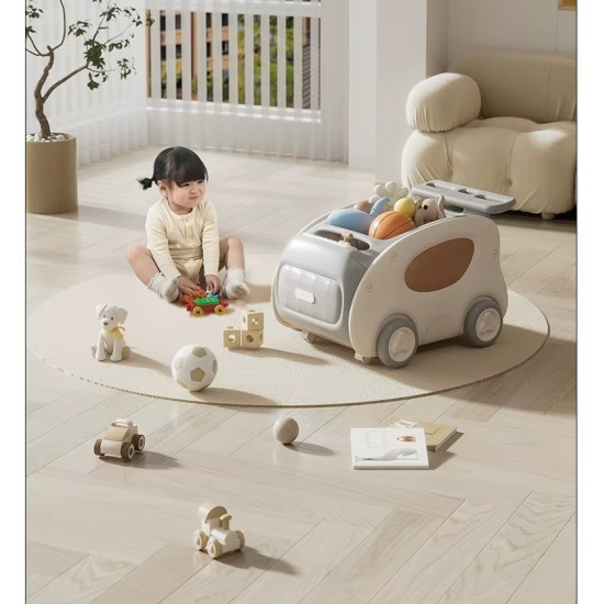 Kids Push or Pull 1 Seater Cozy Car Ride, Yellow