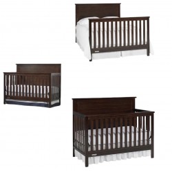 Fisher Price Lucas Convertible Crib, Light Espresso