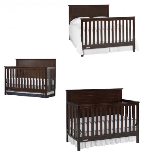 Fisher Price Lucas Convertible Crib, Light Espresso