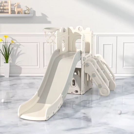 Suplay Multifunctional Swing Slide and Climber, Grey White Suplay Multifunctional Swing Slide and Climber, Grey White