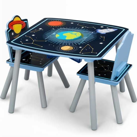 Delta Space Adventures Kids Table and Chair Set with Storage Delta Space Adventures Kids Table and Chair Set with Storage