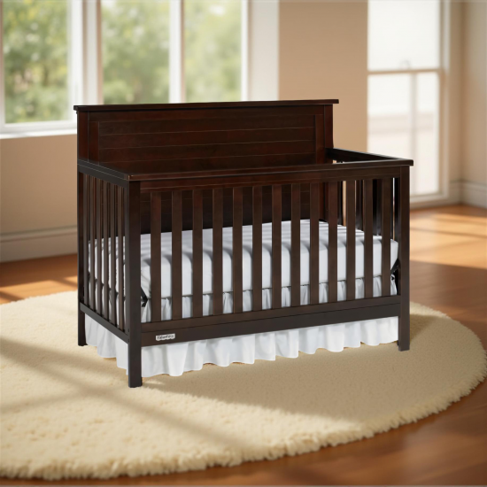 Fisher Price Lucas Convertible Crib, Light Espresso