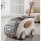 Kids Push or Pull 1 Seater Cozy Car Ride, Grey