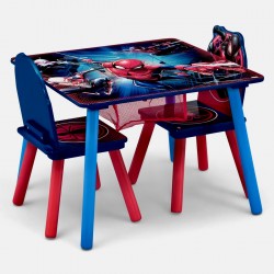 Delta Spiderman Kids Table and Chair Set with Storage 