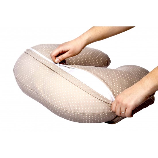 Purflo Nursing Boppy Pillow with Removable Cotton Jersey Cover & Pocket