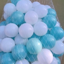 Multicolored Ocean Balls, 100pcs, Blue/White