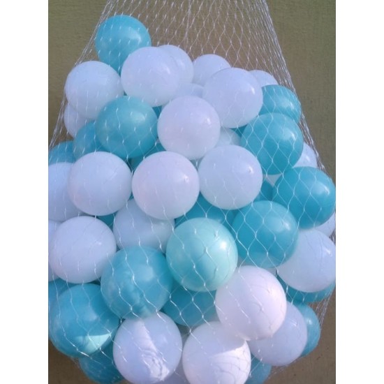 Multicolored Ocean Balls, 100pcs, Blue/White
