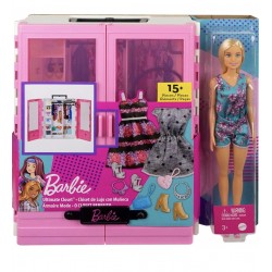 Barbie Fashionistas Doll & Ultimate Closet Playset with 15 Accessories