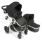 Babyroues Letour Avant Stroller With Bassinet and Rain Protection, Black