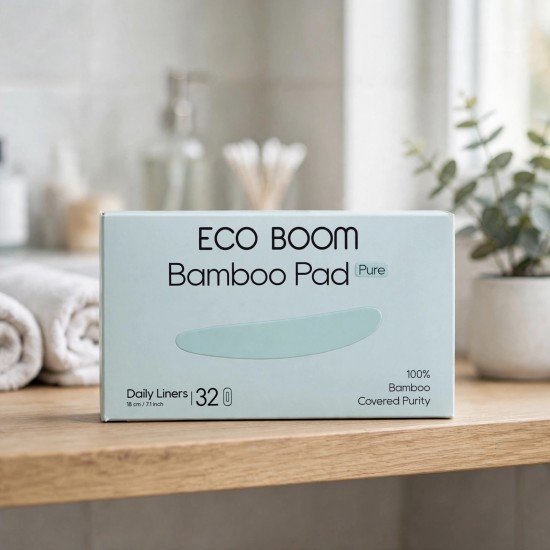 Eco Boom Ultra Thin 100% Bamboo Viscose Panty Liners, 32 Count. AVAILABLE 03-10-26 Eco Boom Ultra Thin 100% Bamboo Viscose Panty Liners, 32 Count. AVAILABLE 03-10-26