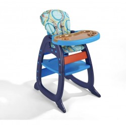 Badger Basket Envee II Baby High Chair with Play Table Conversion - Blue/Orange
