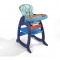 Badger Basket Envee II Baby High Chair with Play Table Conversion - Blue/Orange