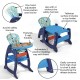 Badger Basket Envee II Baby High Chair with Play Table Conversion - Blue/Orange