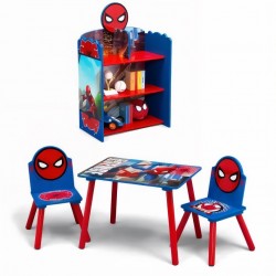 Delta 4-Piece Playroom Table, Chair and Playhouse Toy Organizer, Spider Man Delta 4-Piece Playroom Table, Chair and Playhouse Toy Organizer, Spider Man