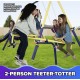 Palm View Metal Swing Set with 5ft Wave Slide and Padded Legs
