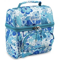 J World Insulated Corey Lunch Bag, Blue Vine