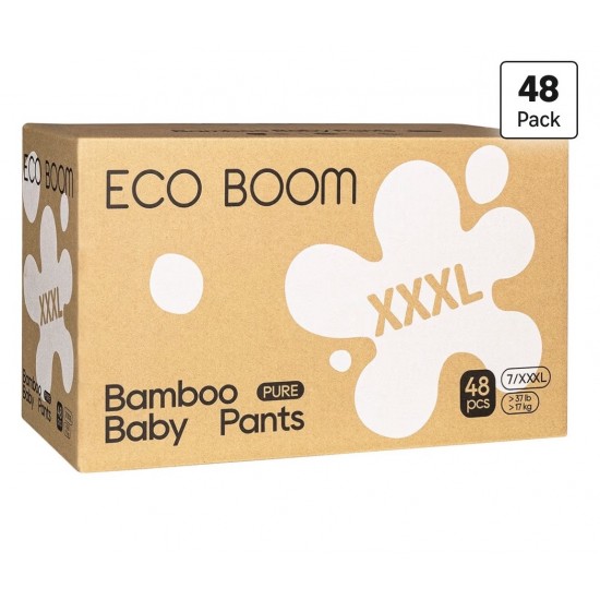 ECO BOOM Toddler Potty Training Pants, Bamboo Viscose, Hypoallergenic for Sensitive Skin, Eco Friendly Pull Ups for Boys and Girls, Size 7 Suitable for 17kg+ (XXXL - 48 Count)