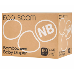 Eco Boom Bamboo Viscose Organic Diaper, Newborn (0-3kg) 