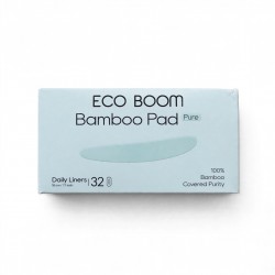 Eco Boom Ultra Thin 100% Bamboo Viscose Panty Liners, 32 Count. AVAILABLE 03-10-26