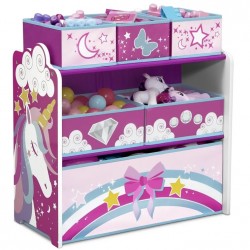 Unicorn 6 Bin Design and Store Toy Organizer by Delta Children 