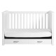 Contemporary Modern Convertible Wooden Crib with Drawer, White