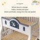 Contemporary Solid Wood Bunk Bed 5 by 6 on 6 by 6 with Free Mattresses