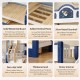 Contemporary Solid Wood Bunk Bed 5 by 6 on 6 by 6 with Free Mattresses