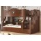 Contemporary Style Solid Wood Bunk Bed 5 by 6 on 6 by 6 with Free Mattresses 
