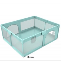 Large Mesh Playpen with Free Mat & 100 Balls, Green