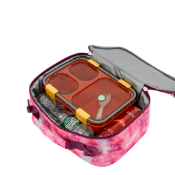 J World Cody Lunch Bag With Shoulder Strap- Purple Galaxy
