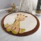 Round Accent Children’s Area Rug, Giraffe 