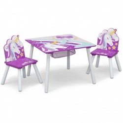 Delta Children Unicorn Kids Table and Chair Set with Storage Delta Children Unicorn Kids Table and Chair Set with Storage