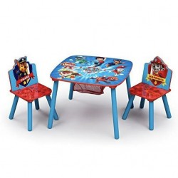 Delta Children Nick Jr. PAW Patrol Wood Kids Storage Table and Chairs Set