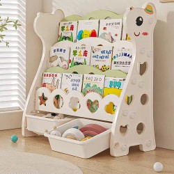 4 Tier Deer Bookshelf with Toy Bins 4 Tier Deer Bookshelf with Toy Bins