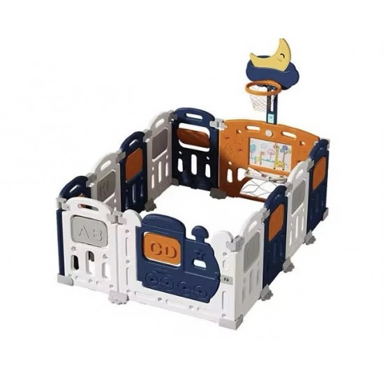 Bubbas 10 Panel Playpen, Blue Bubbas 10 Panel Playpen, Blue