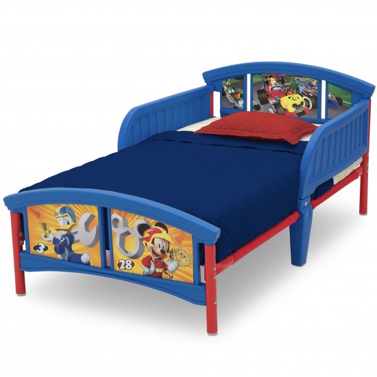 Mickey Mouse Toddler Bed, Roadstar Racer with FREE MATTRESS, DEFECTIVE