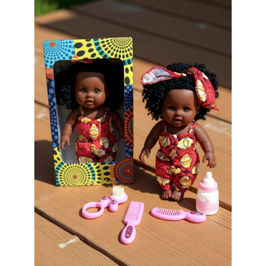 Chunky 12inch Melanin Doll with Accessories, Dara
