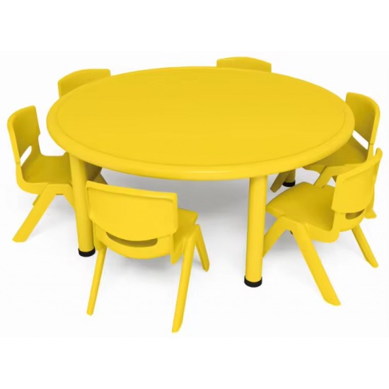 Kids Extra Strong Large Round Table, Yellow Kids Extra Strong Large Round Table, Yellow