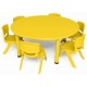 Kids Extra Strong Large Round Table, Yellow Kids Extra Strong Large Round Table, Yellow