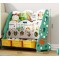 Rocket 3 Tier Bookshelf with Toy Bins, Scottish Green