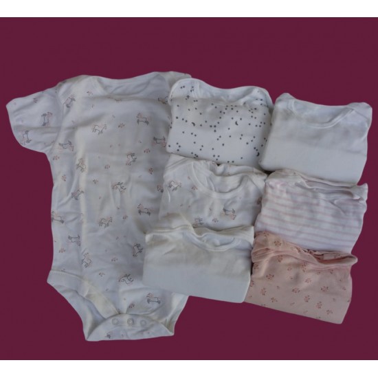 Short Sleeve Impression Bodysuit, 7 Pack 18-24months Short Sleeve Impression Bodysuit, 7 Pack 18-24months