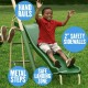 Palm View Metal Swing Set with 5ft Wave Slide and Padded Legs