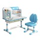 Big Kid Adjustable Height Academic Desk and Cushioned Chair Set