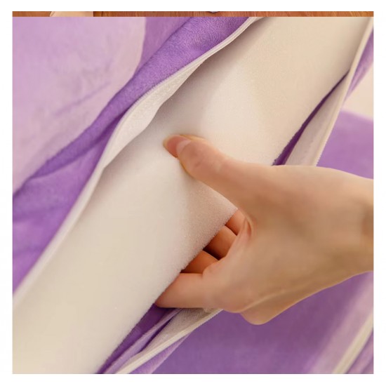 Plush 3-in-1 Foldable Kids Sofa, Lilac