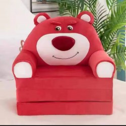 Plush 3-in-1 Foldable Kids Sofa, Moose