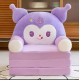 Plush 3-in-1 Foldable Kids Sofa, Lilac