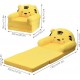 Plush 3-in-1 Foldable Kids Sofa, Yellow Tiger Plush 3-in-1 Foldable Kids Sofa, Yellow Tiger