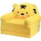 Plush 3-in-1 Foldable Kids Sofa, Yellow Tiger