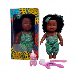 Chunky 12inch Melanin Doll with Accessories, Ifeoma Chunky 12inch Melanin Doll with Accessories, Ifeoma